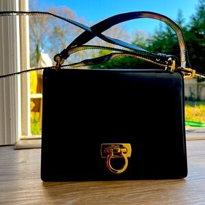 Salvatore Ferragamo patent leather shoulder bag